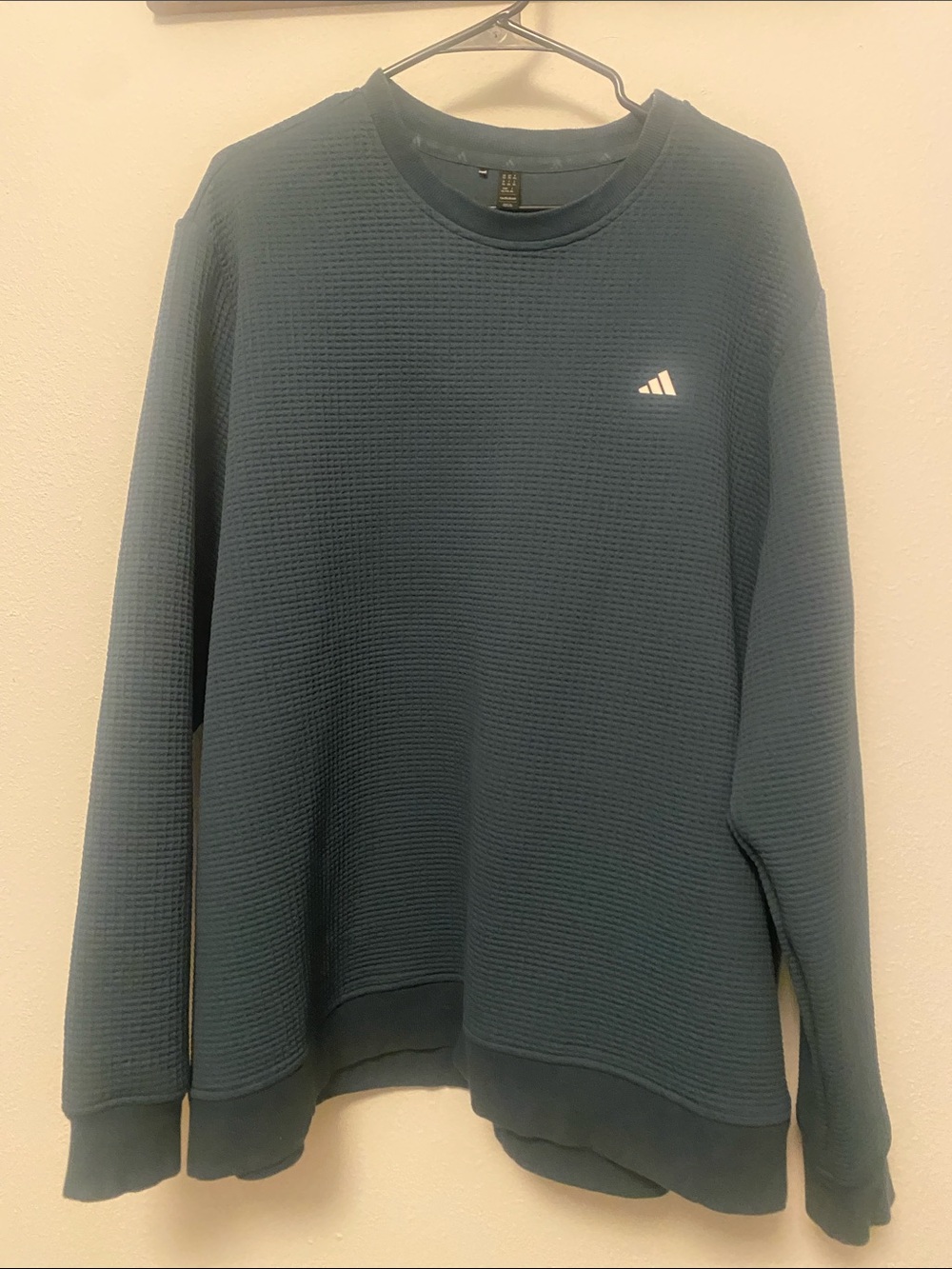 adidas Golf Men’s Crewneck Sweater in Teal Blue XXL